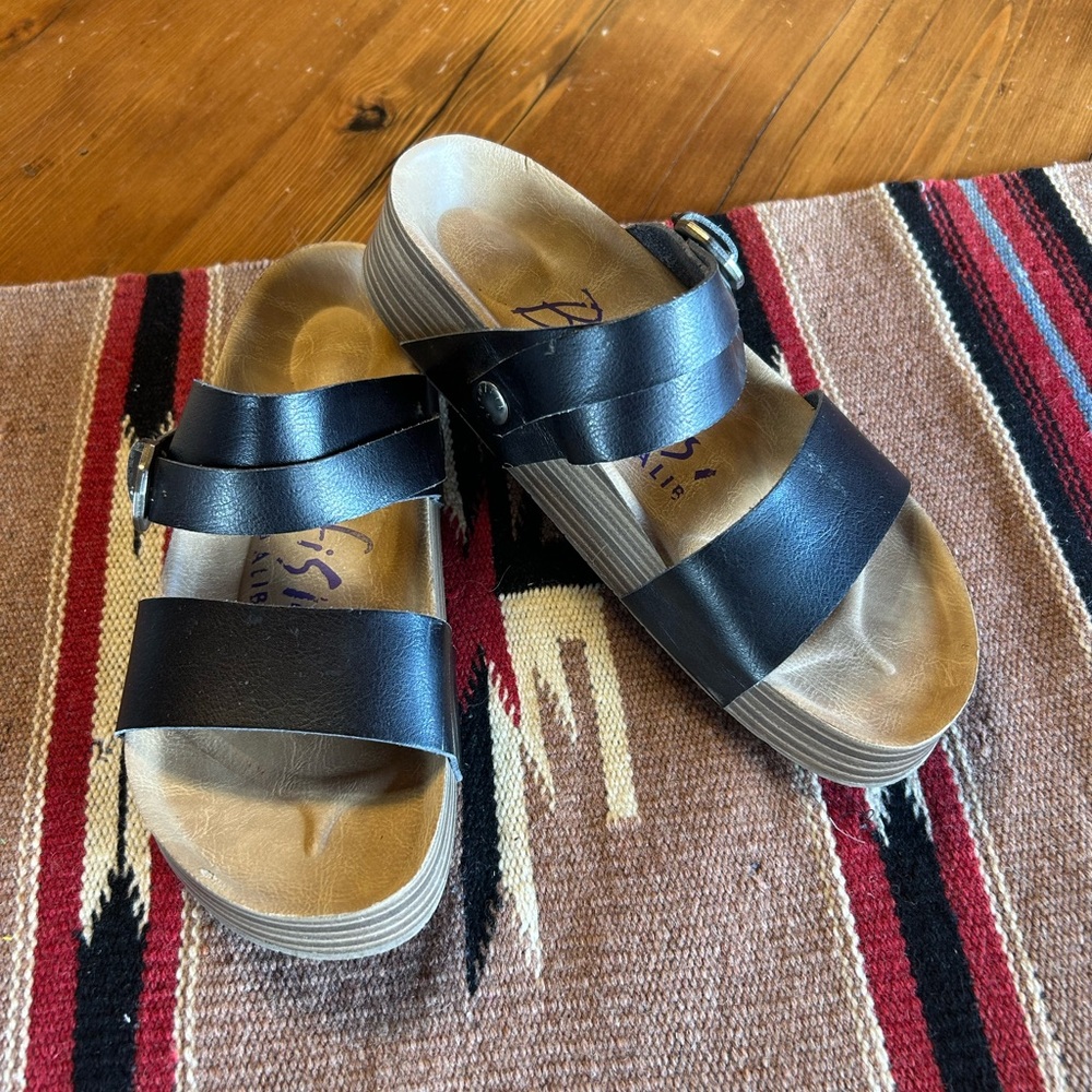 Blowfish Black Sandals with Adjustable Straps